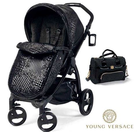 young versace stroller black|Versace baby strollers.